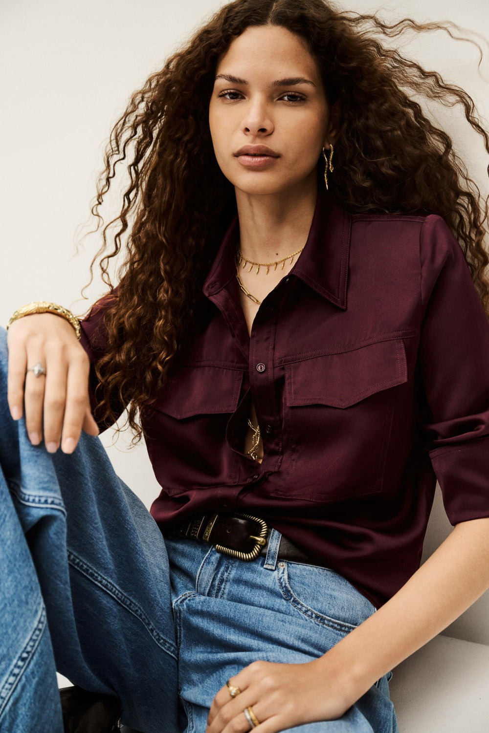 Flowing Shirt Canoli Bordeaux