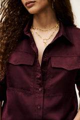 Flowing Shirt Canoli Bordeaux