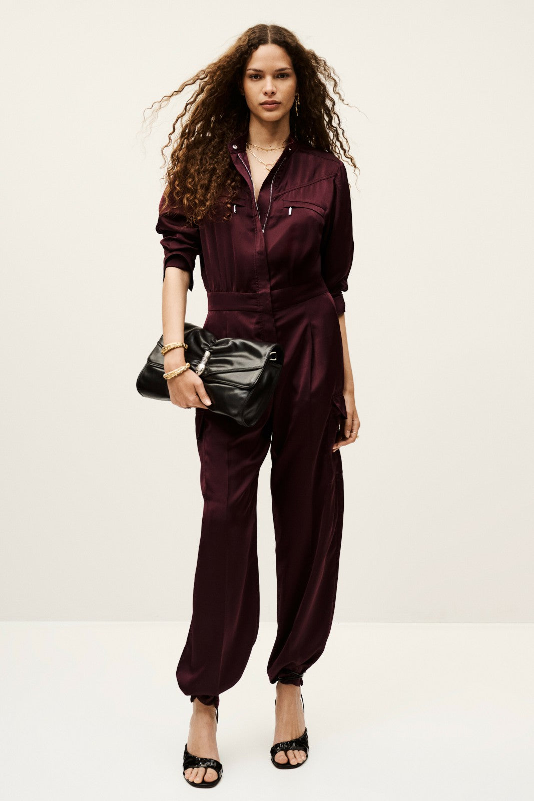 Flowing Jumpsuit Carmy Bordeaux