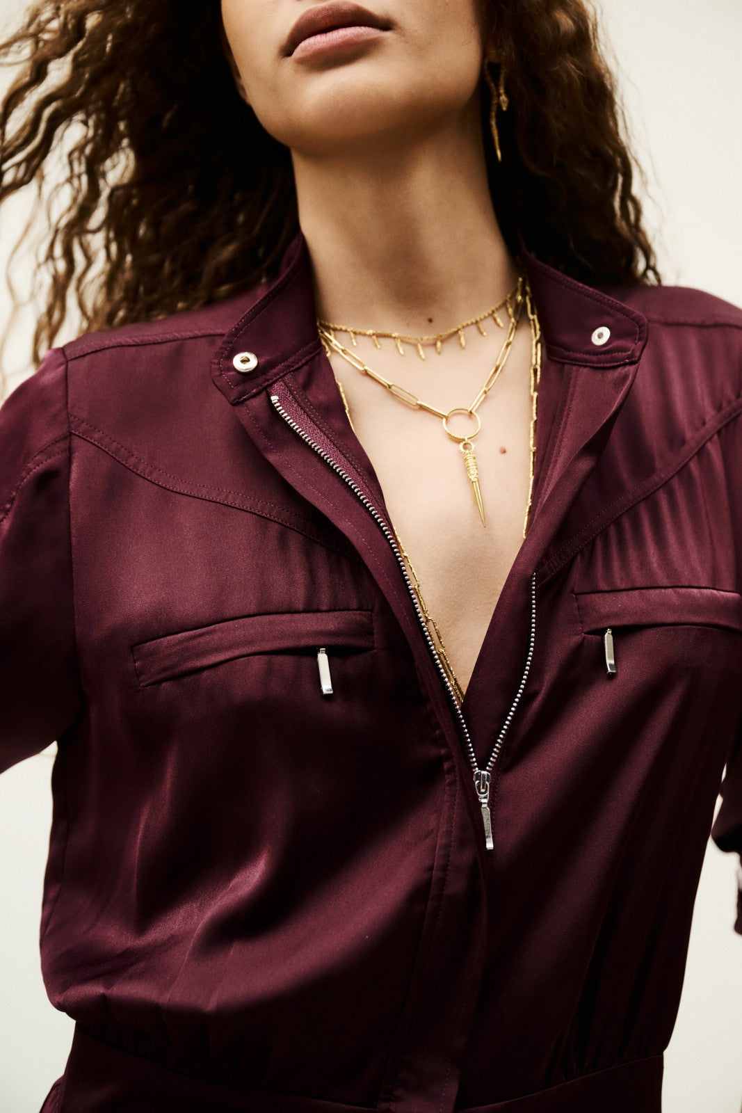 Flowing Jumpsuit Carmy Bordeaux