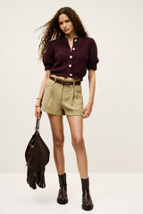 Buttoned Cardigan Garance Bordeaux
