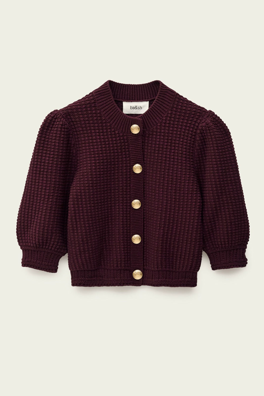 Buttoned Cardigan Garance Bordeaux
