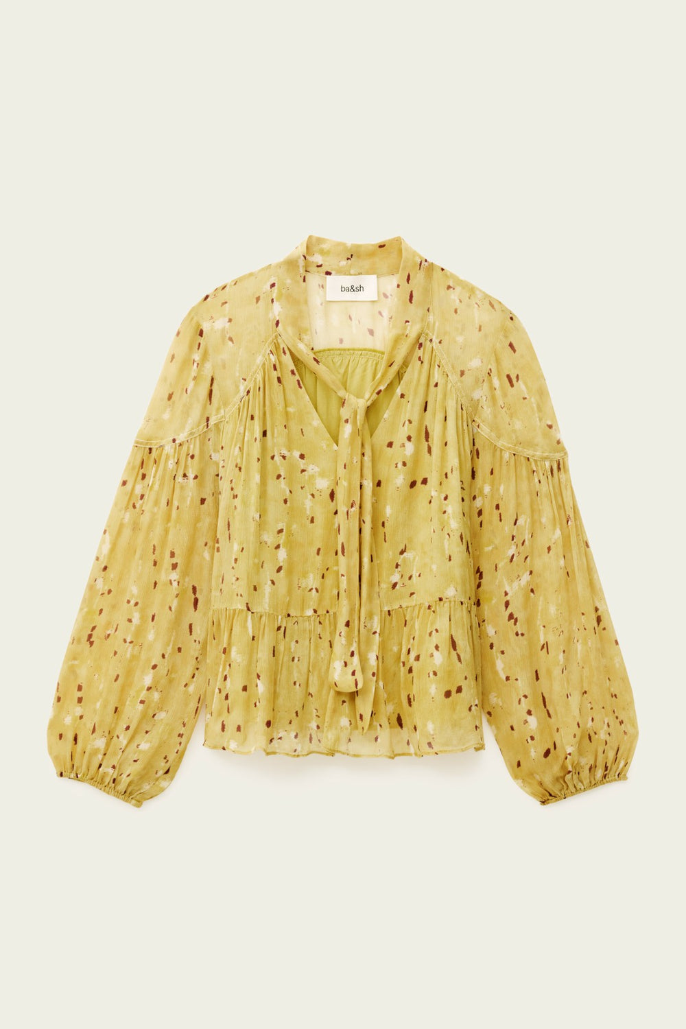 Long-Sleeved Blouse Blouse Jaune
