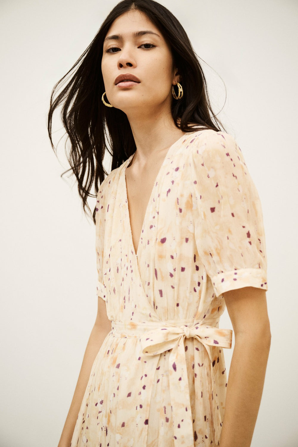 Wrap Maxi Dress Kris Ecru