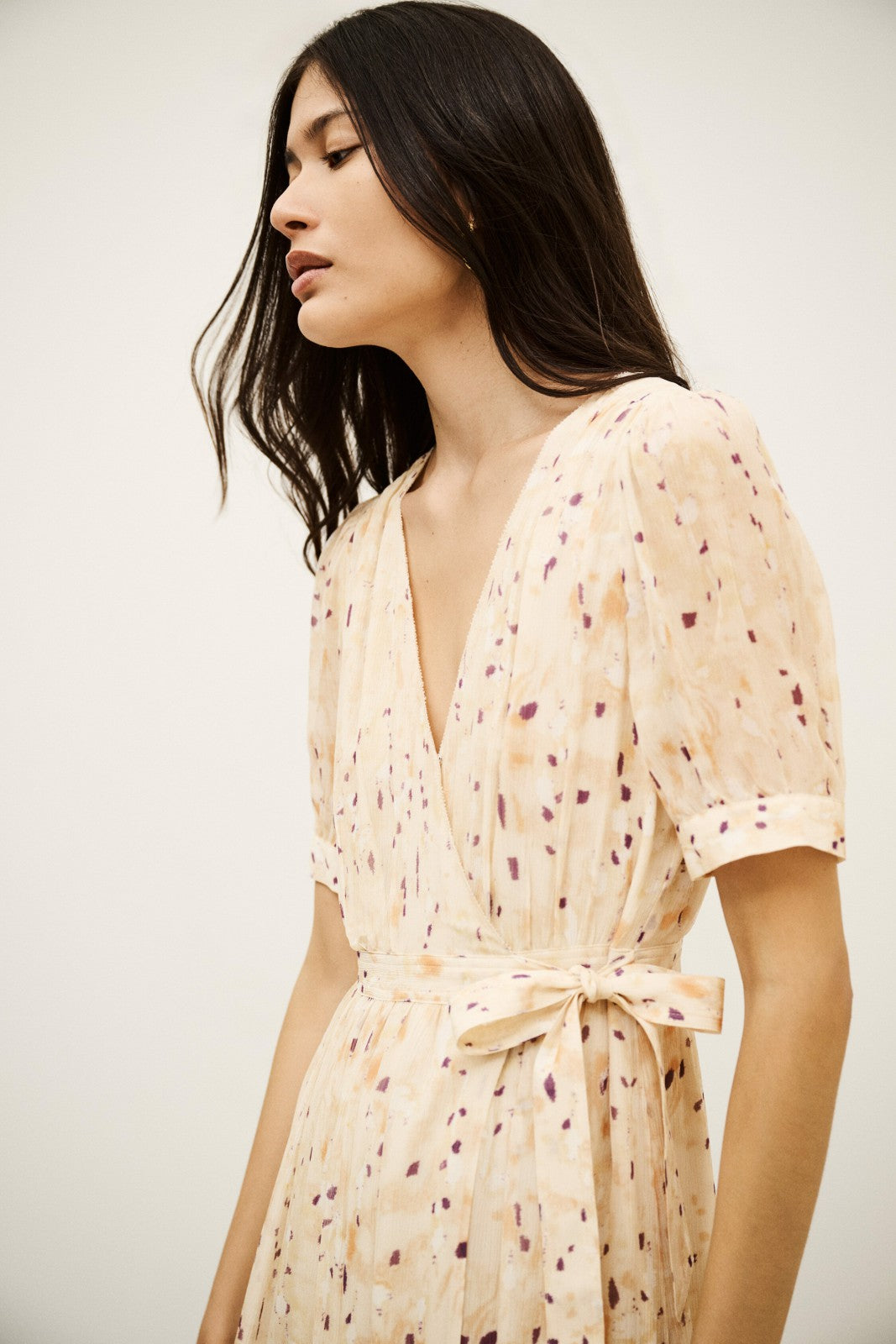 Wrap Maxi Dress Kris Ecru