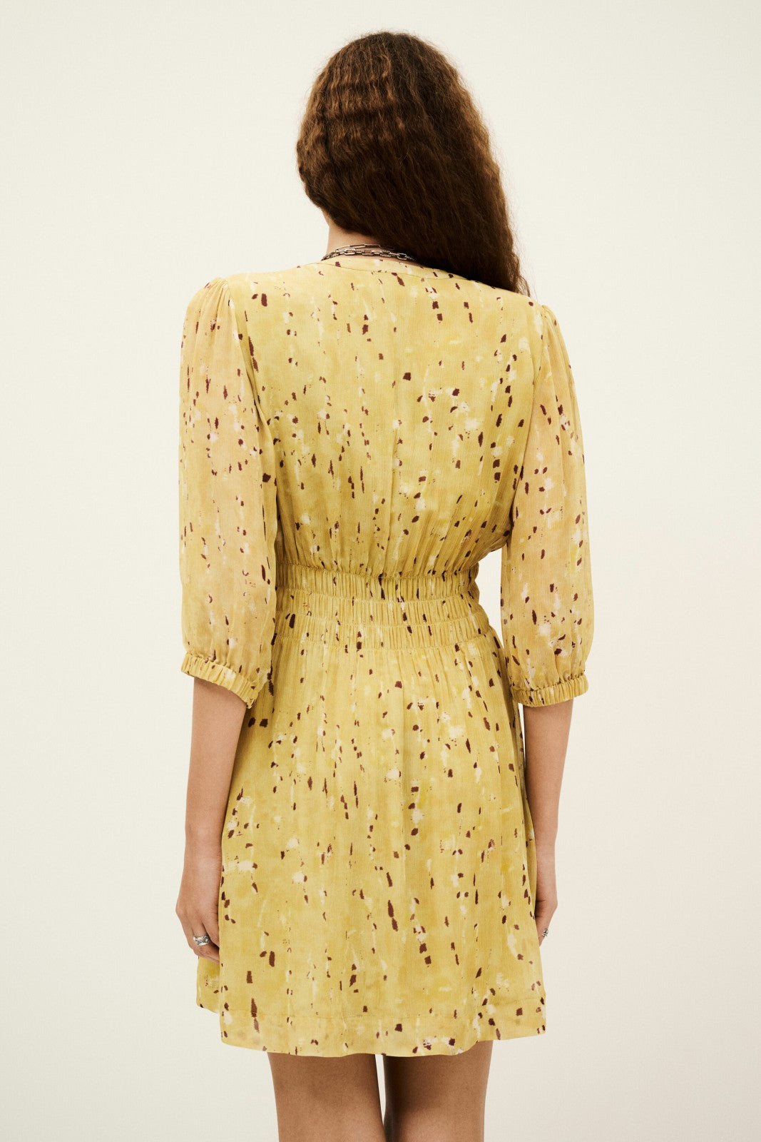 Short Printed Dress Kanissa Jaune
