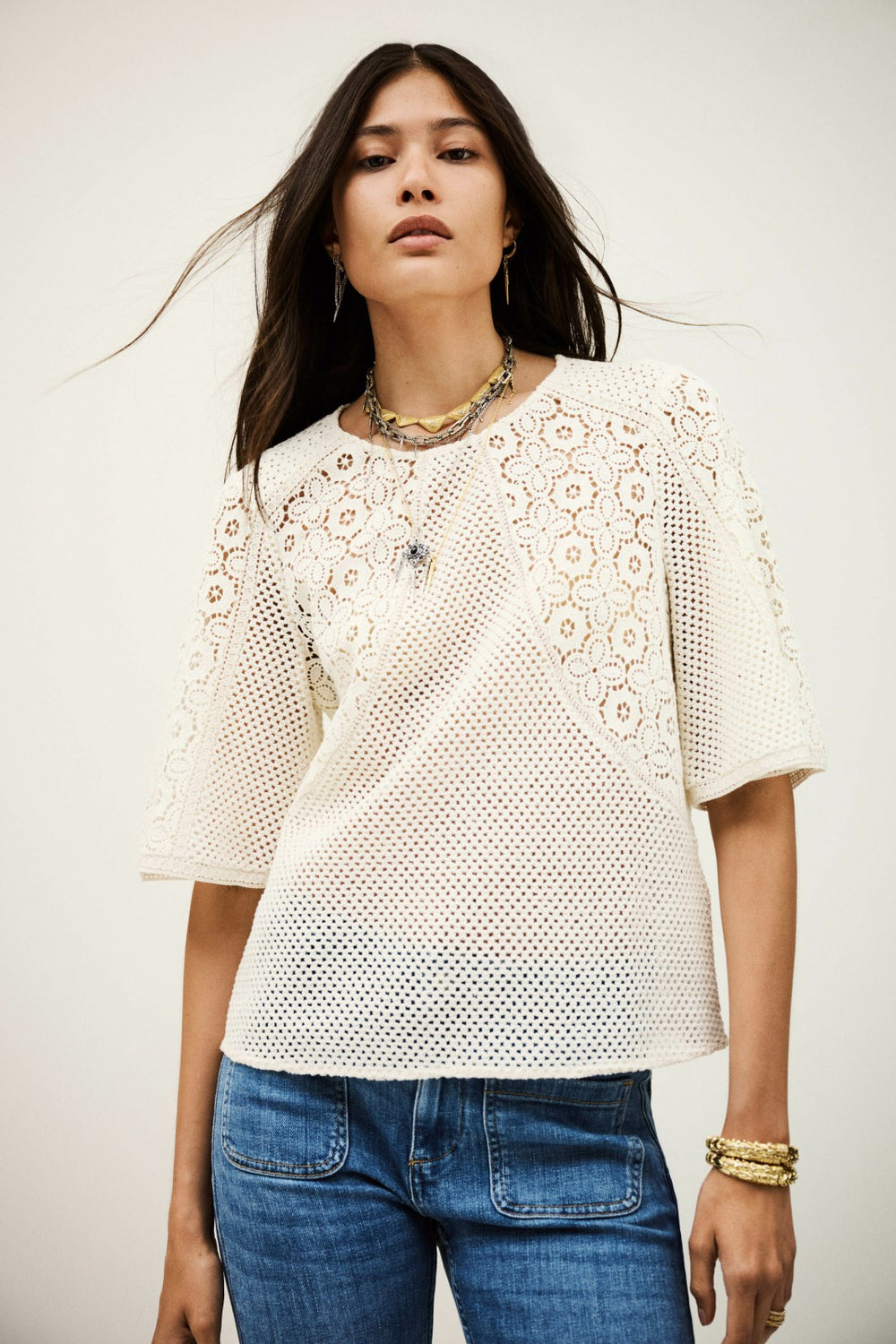 Short-Sleeved Top Marlow Ecru