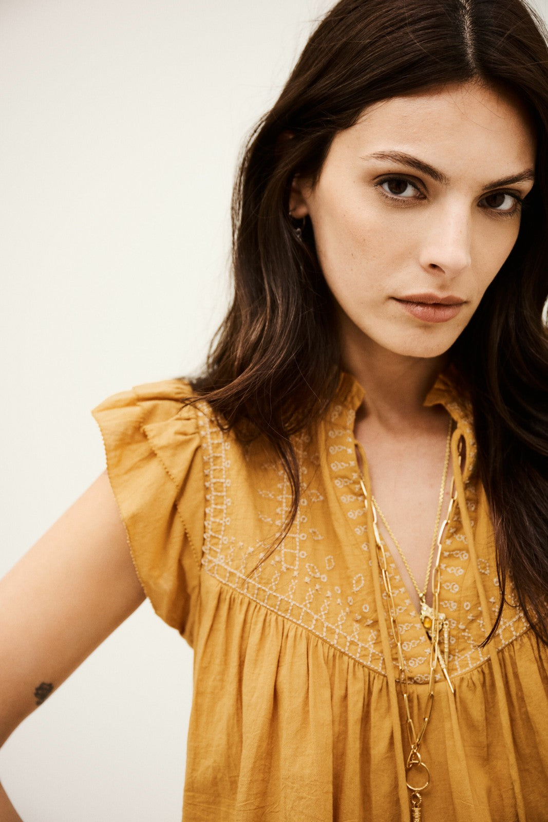 Sleeveless Top Janny Ecru