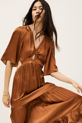 Maxi Dress Cylma Marron