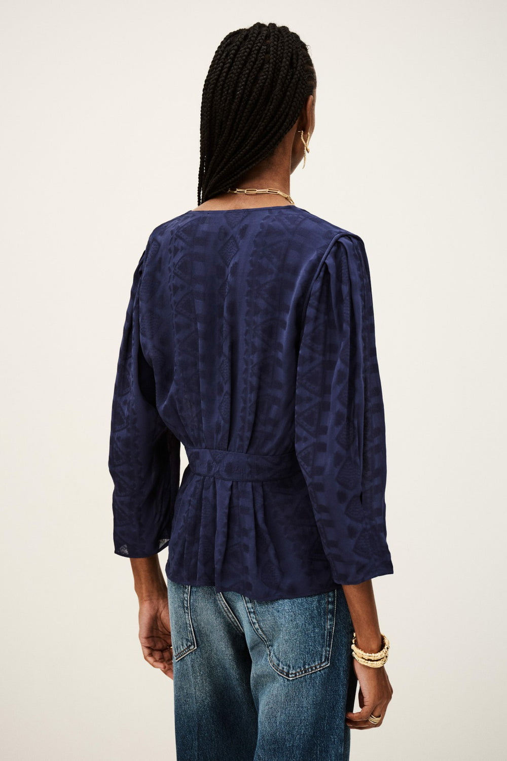 Blouse Shape Top Idol Blue