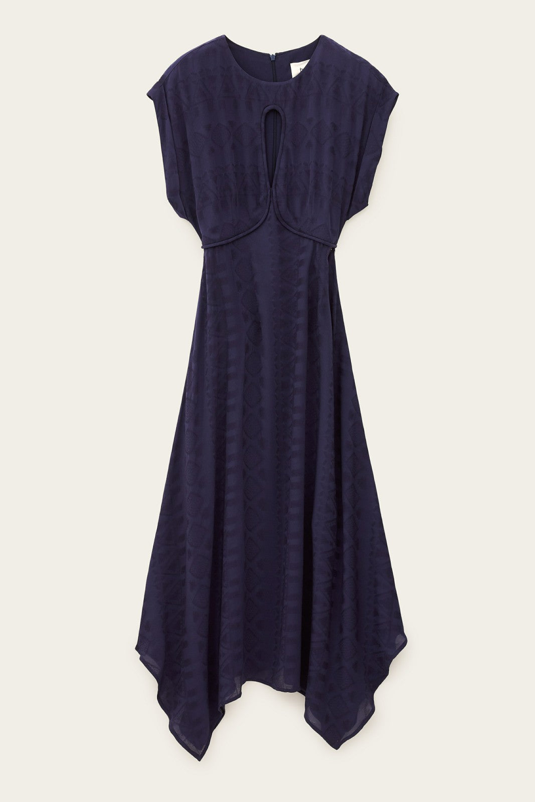 Asymmetric Midi Dress Inaia Blue