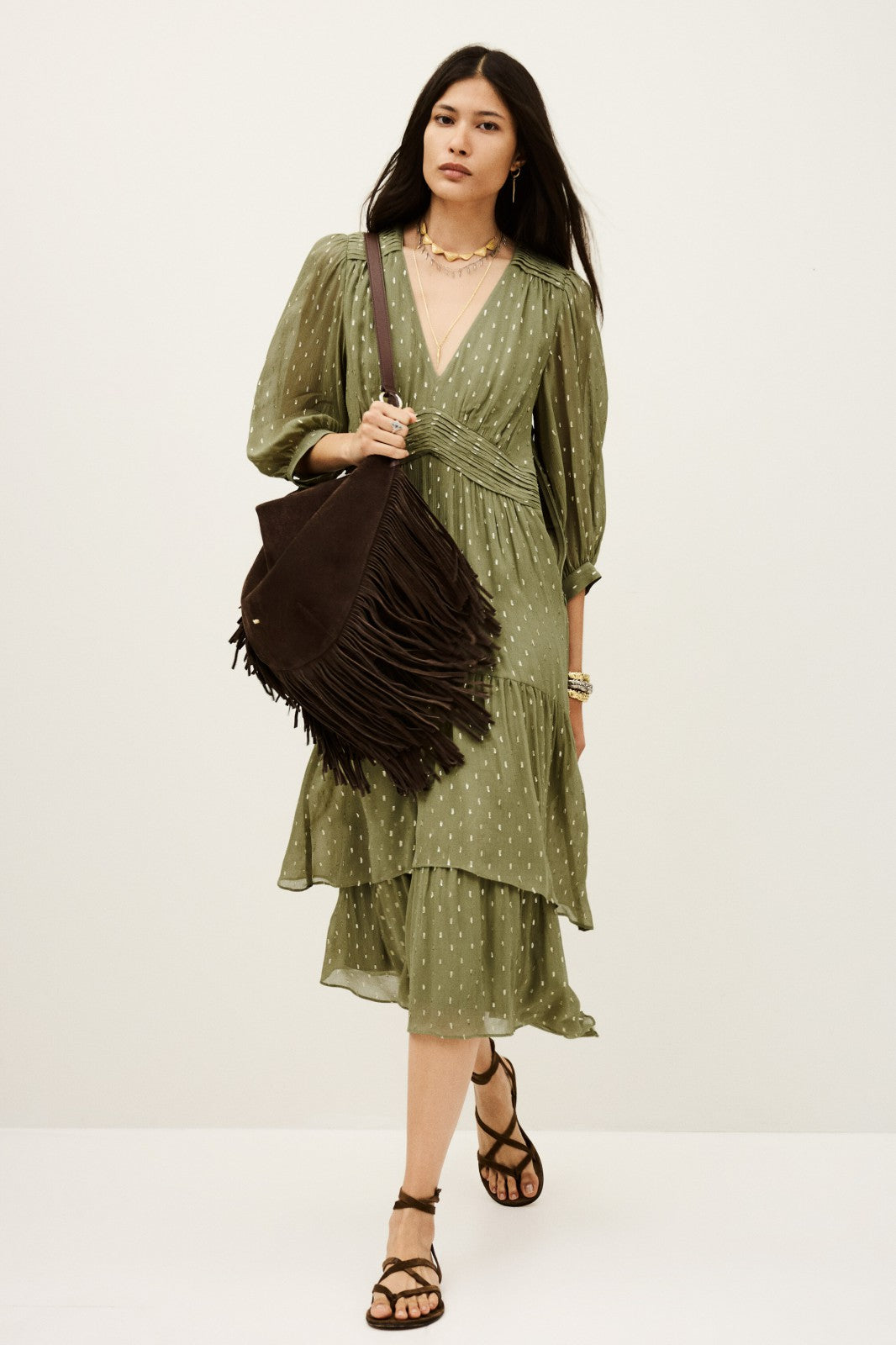 Tiered Dress Maia Kaki