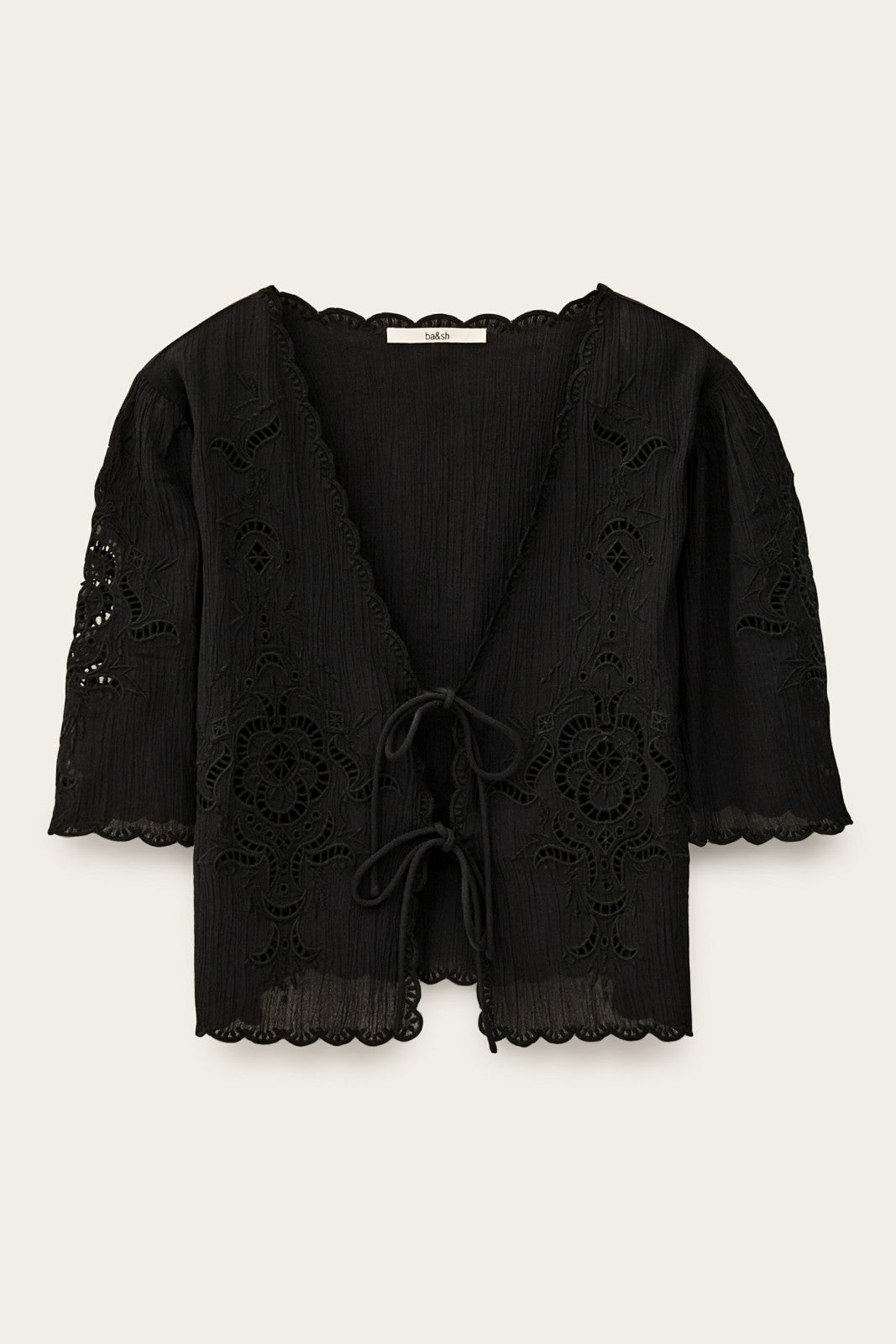 Openwork Top Olaya Noir