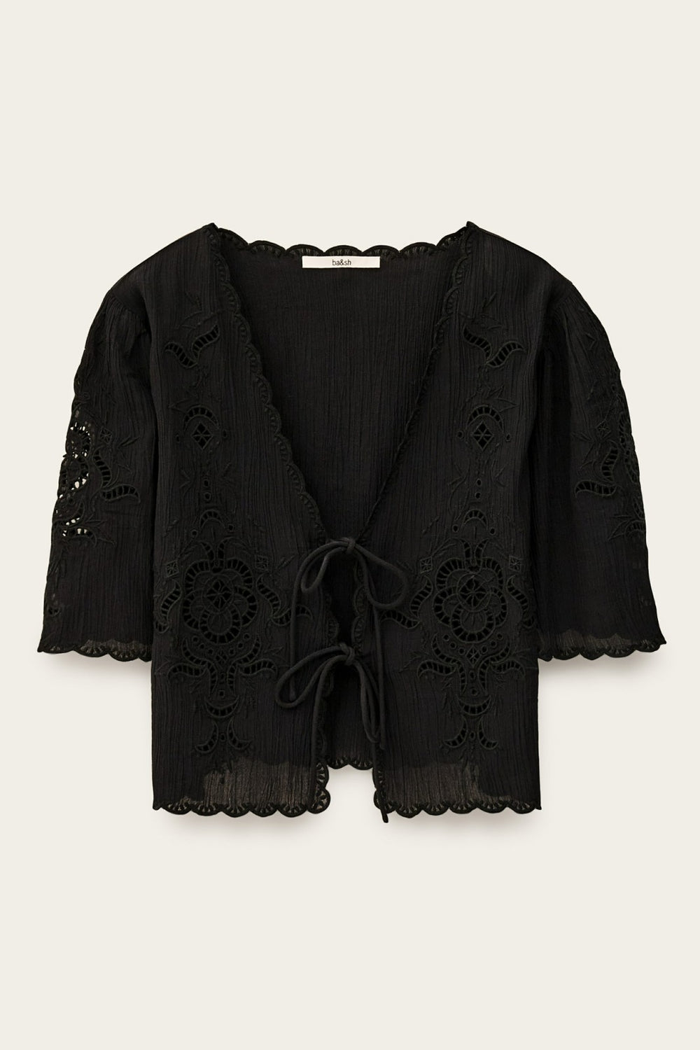 Openwork Top Olaya Noir