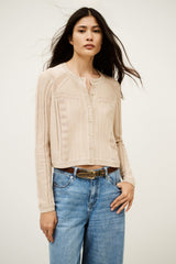 Round-Neck Cardigan Puria Beige