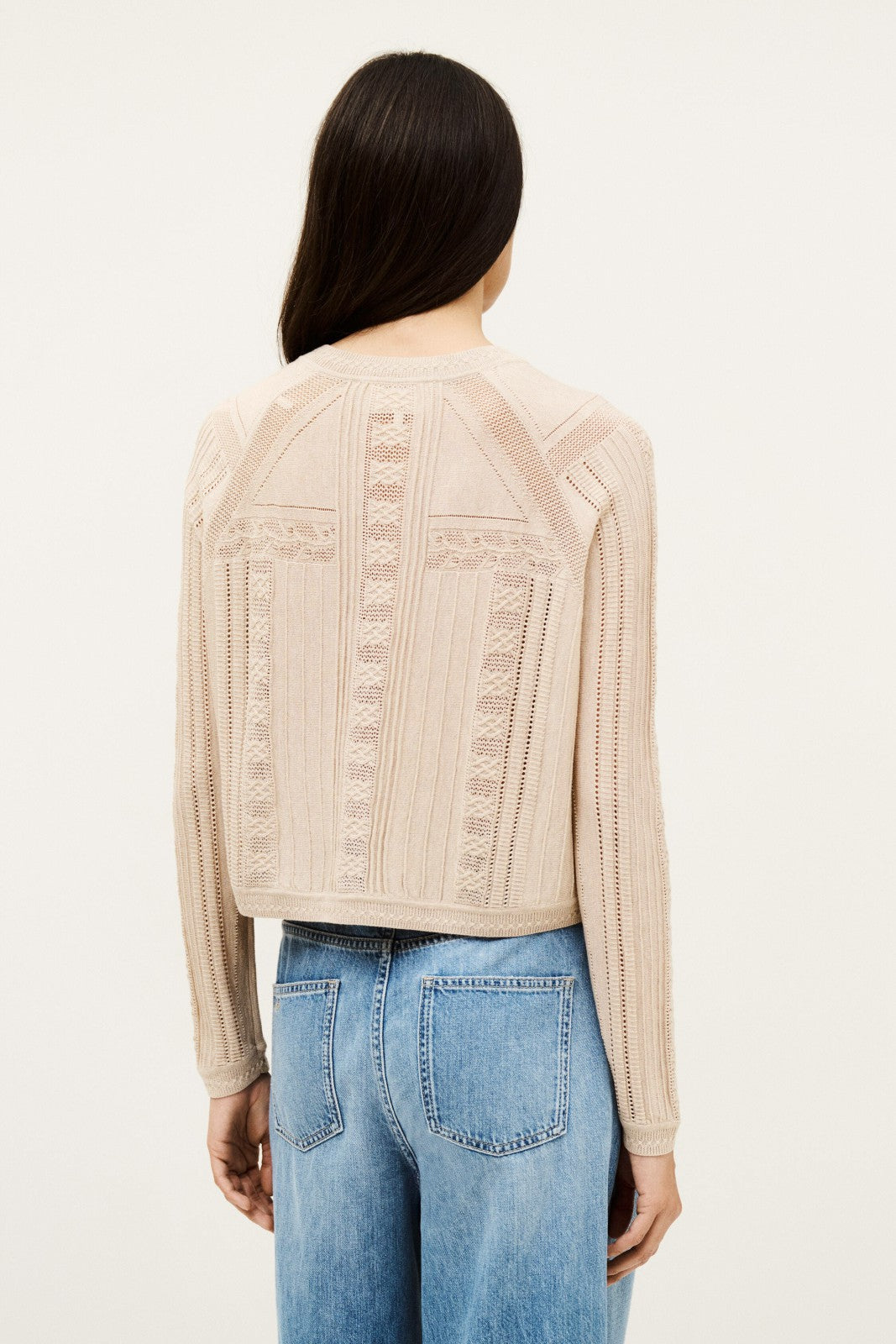 Round-Neck Cardigan Puria Beige