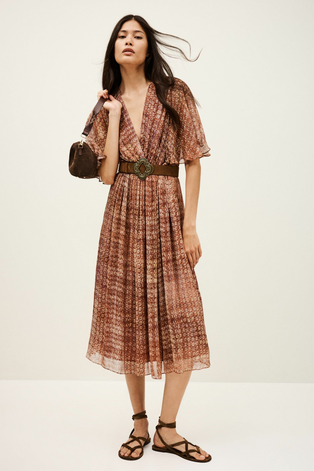 Midi-Length Dress Romance Rose