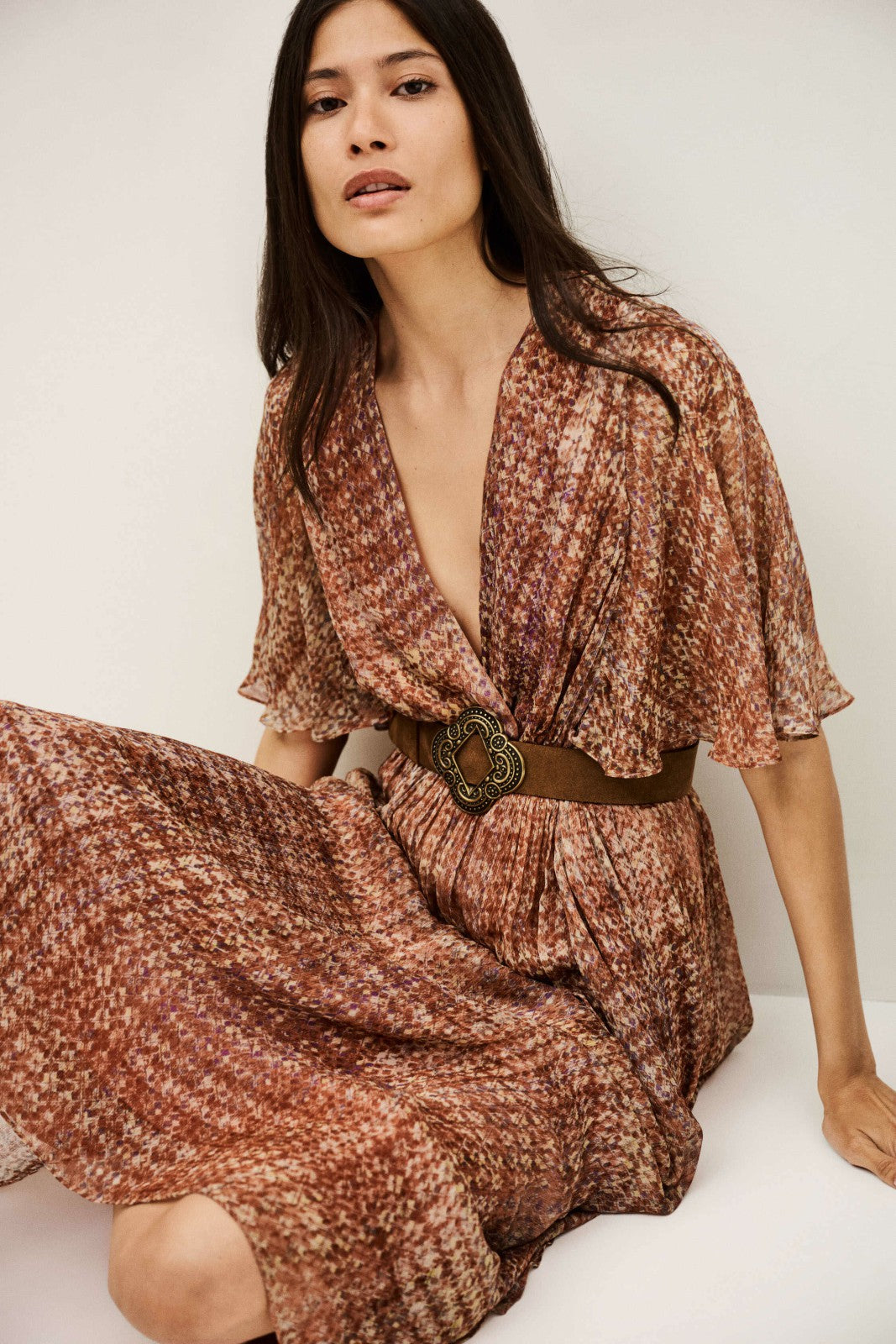 Midi-Length Dress Romance Rose