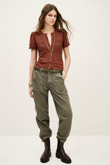 Short-Sleeved Cardigan Vinat Marron