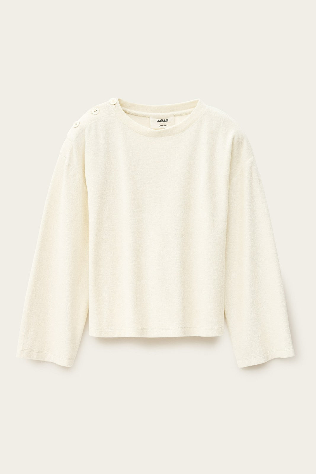 Three-Quarter Sleeve Top Foley Ecru