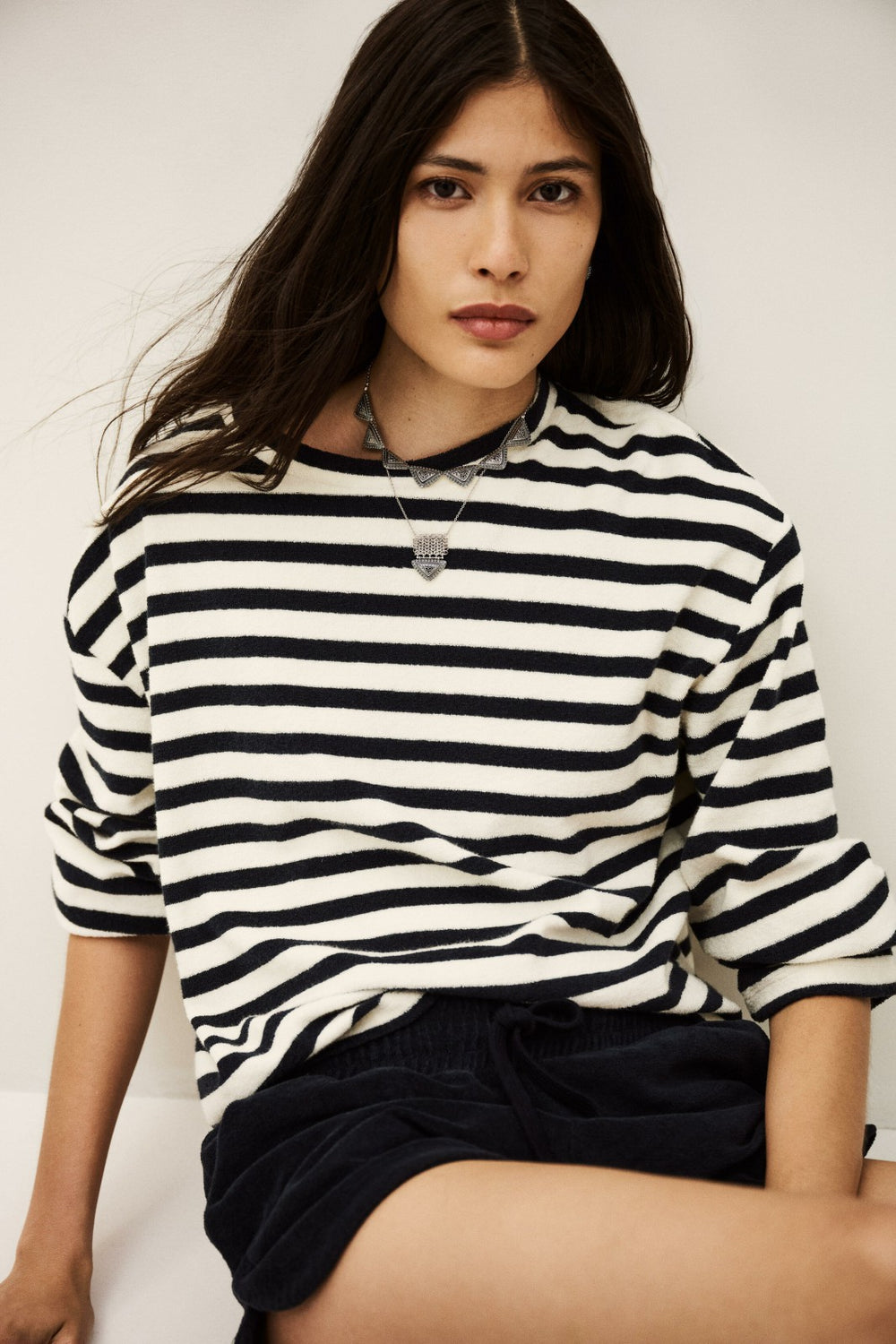 Three-Quarter Sleeve Top Foley Marine