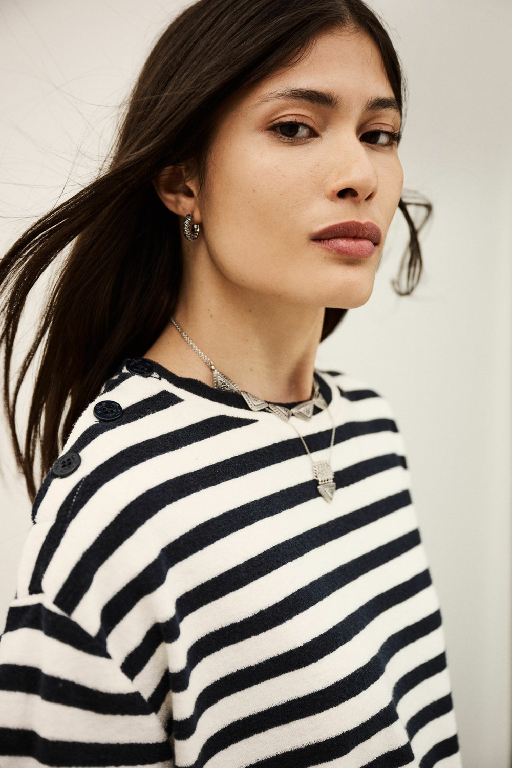 Three-Quarter Sleeve Top Foley Marine