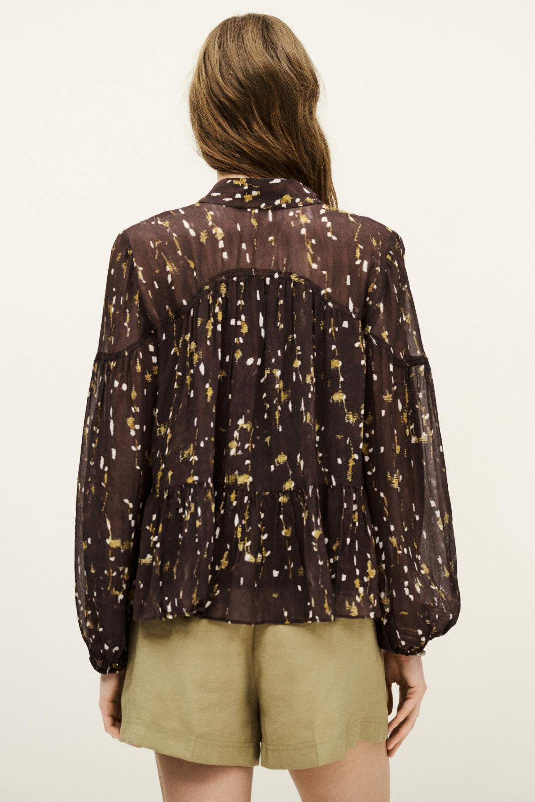 Long-Sleeved Blouse Blouse Chocolat