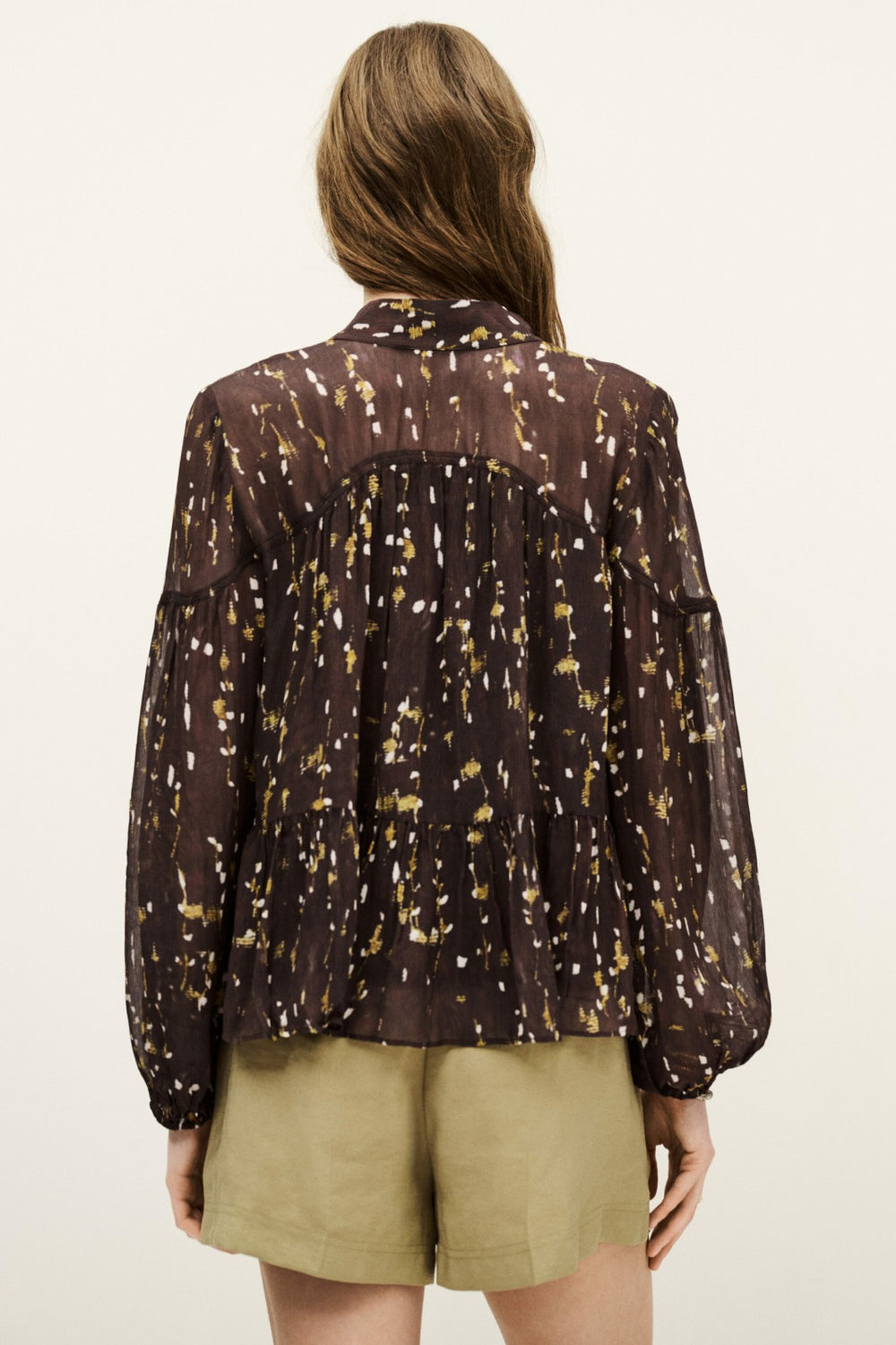 Long-Sleeved Blouse Blouse Chocolat