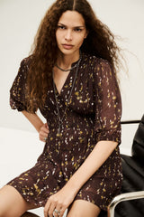 Short Printed Dress Kanissa Chocolat