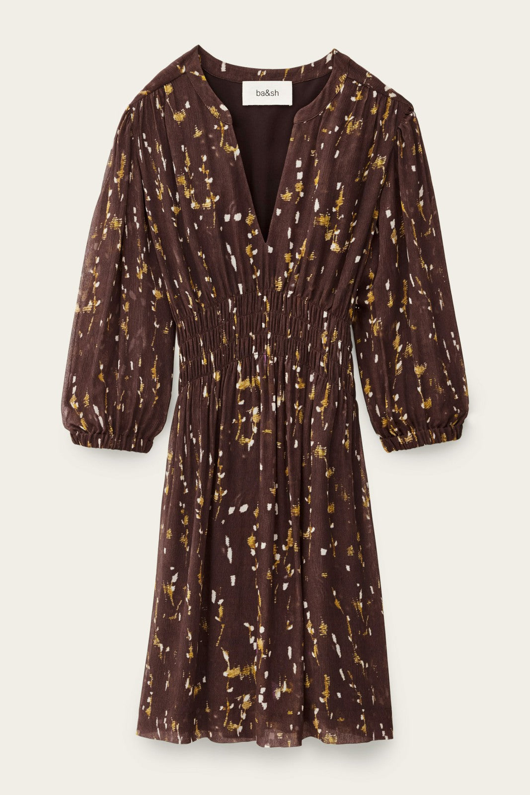 Short Printed Dress Kanissa Chocolat