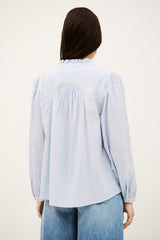 Embroidered Boho Shirt Jaky Blue