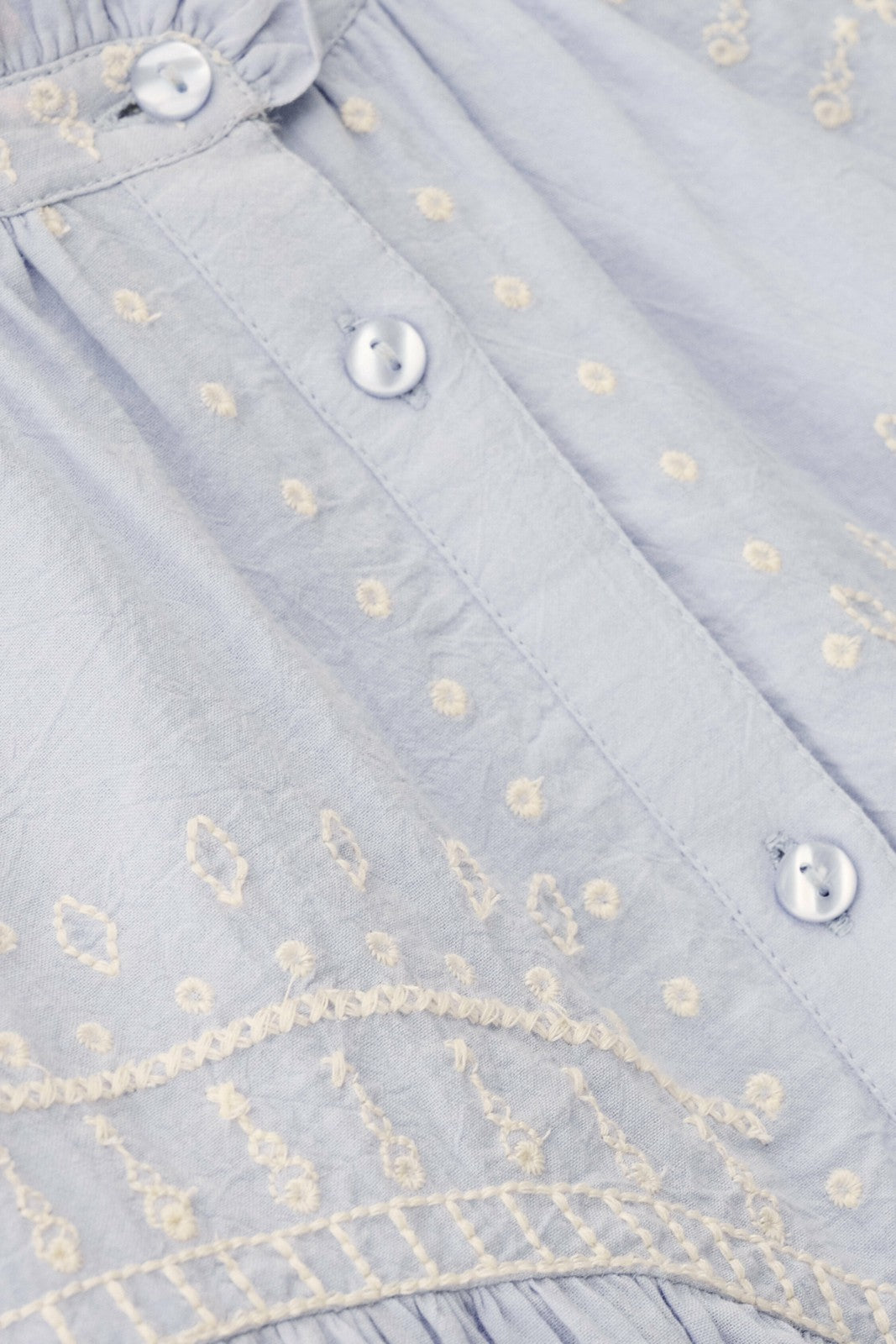 Embroidered Boho Shirt Jaky Blue