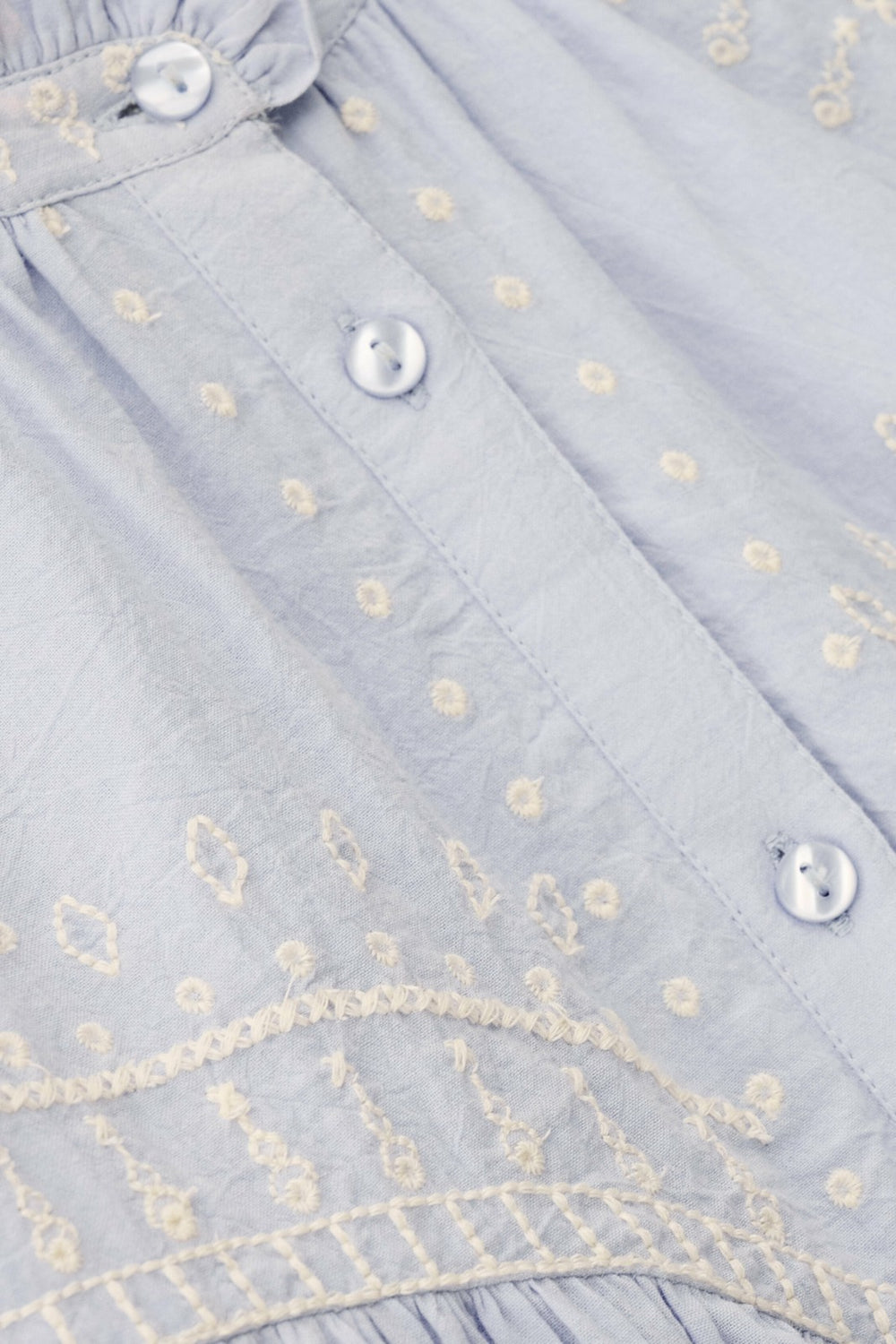 Embroidered Boho Shirt Jaky Blue