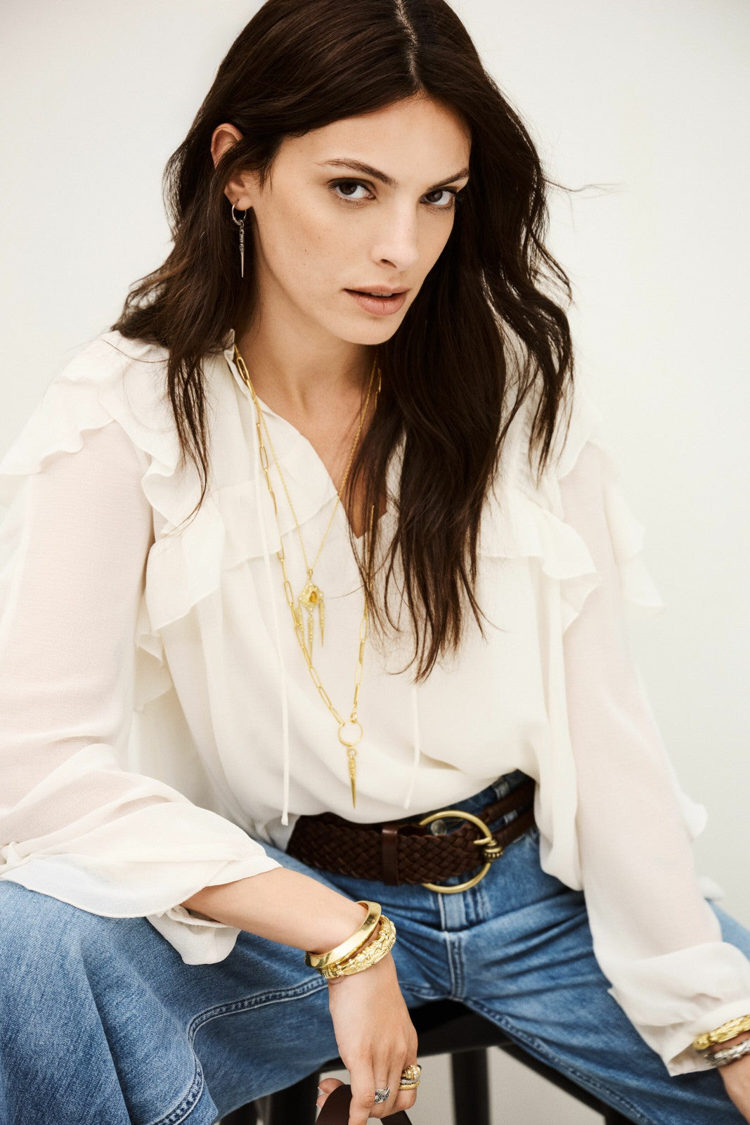 Long-Sleeved Blouse Nils Ecru