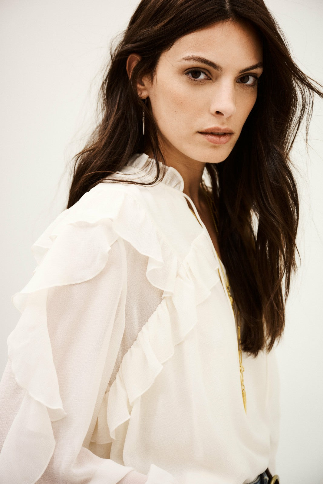 Long-Sleeved Blouse Nils Ecru