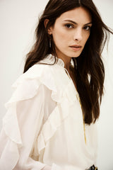 Long-Sleeved Blouse Nils Ecru