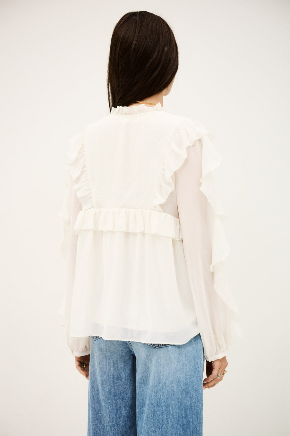 Long-Sleeved Blouse Nils Ecru