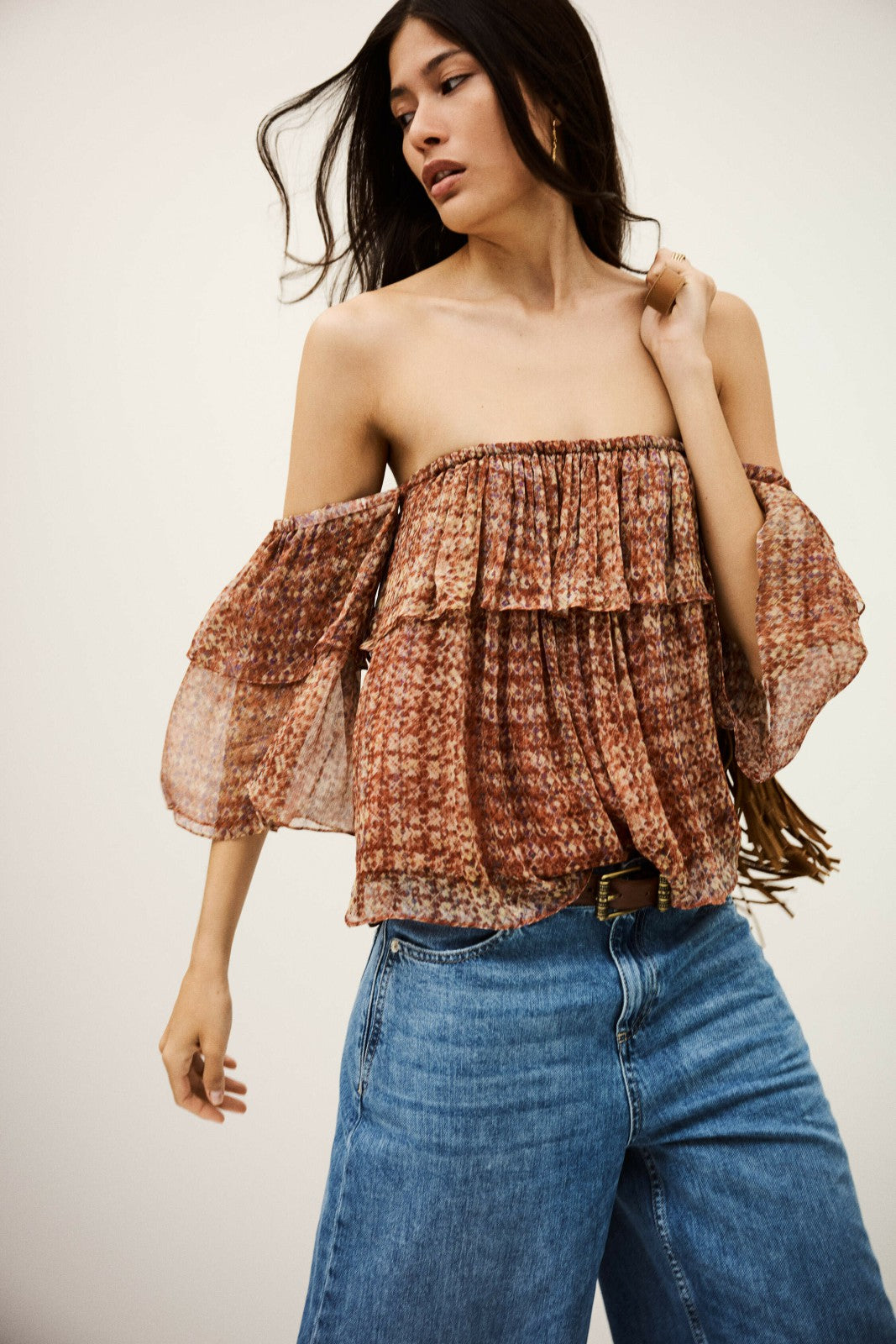 Bustier With Removable Sleeves Rush Rose