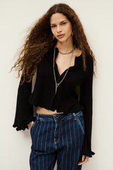 Long-Sleeved Cardigan Vitis Noir