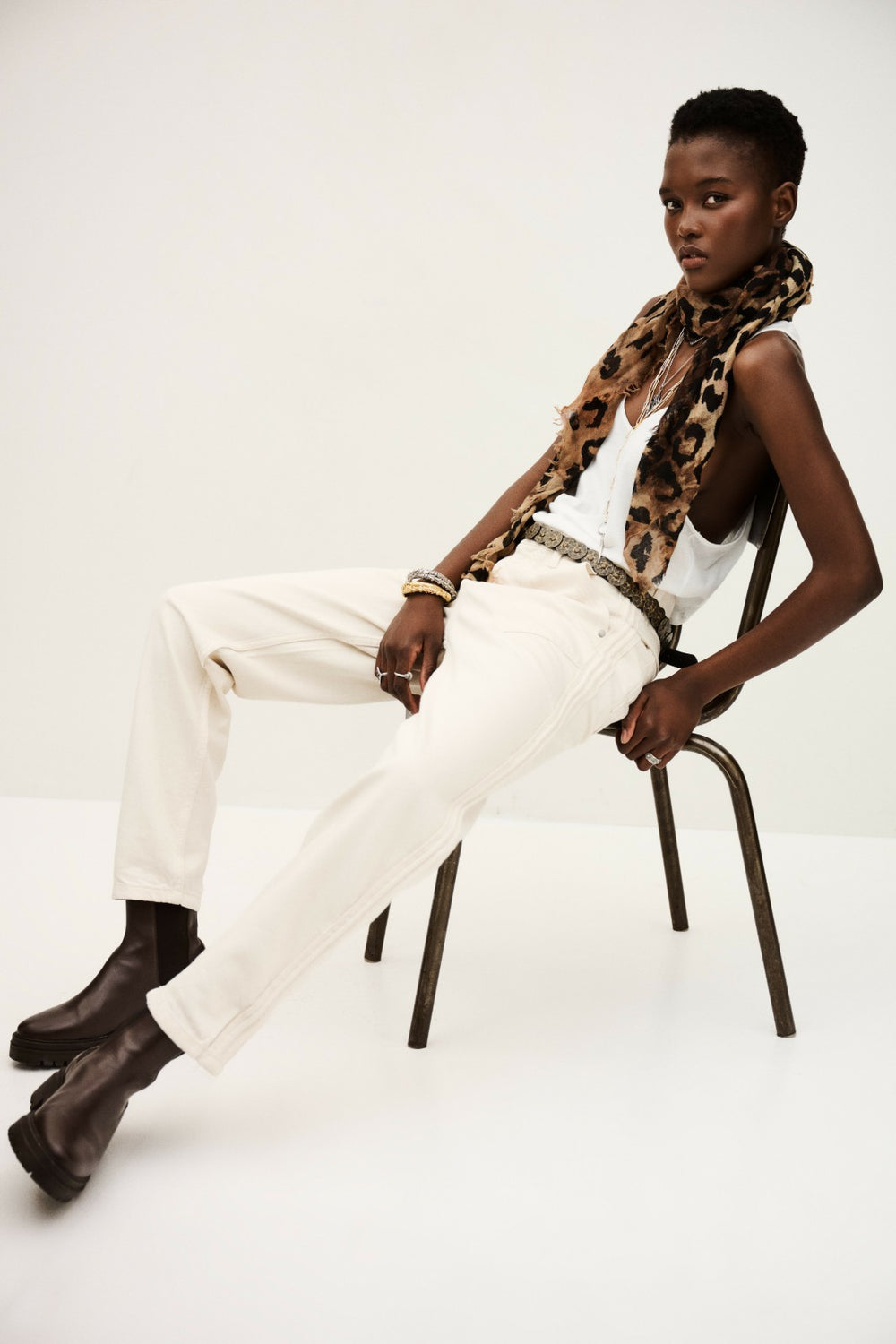 Jogging-Style Trousers Cali Ecru