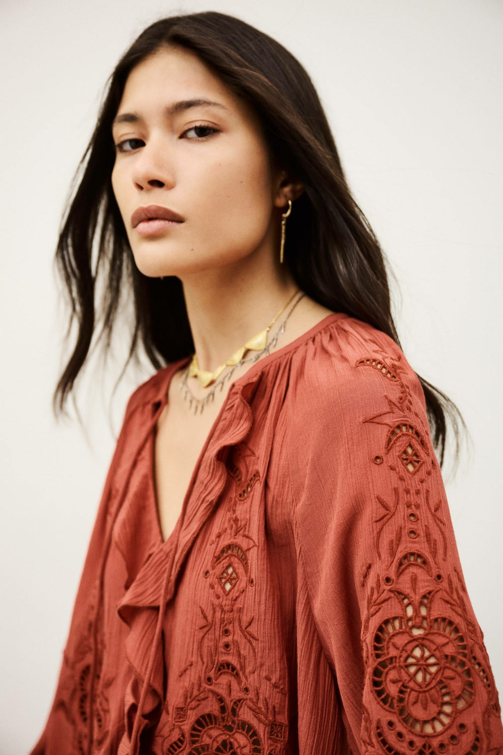 Flounced Blouse Omar Rose