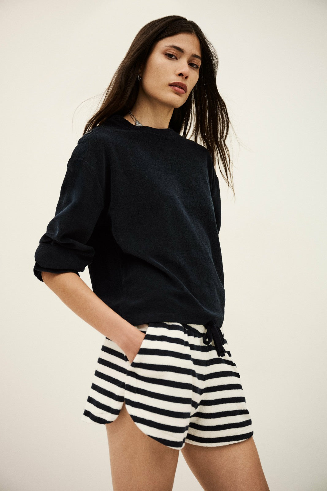 Three-Quarter Sleeve Top Foley Marine