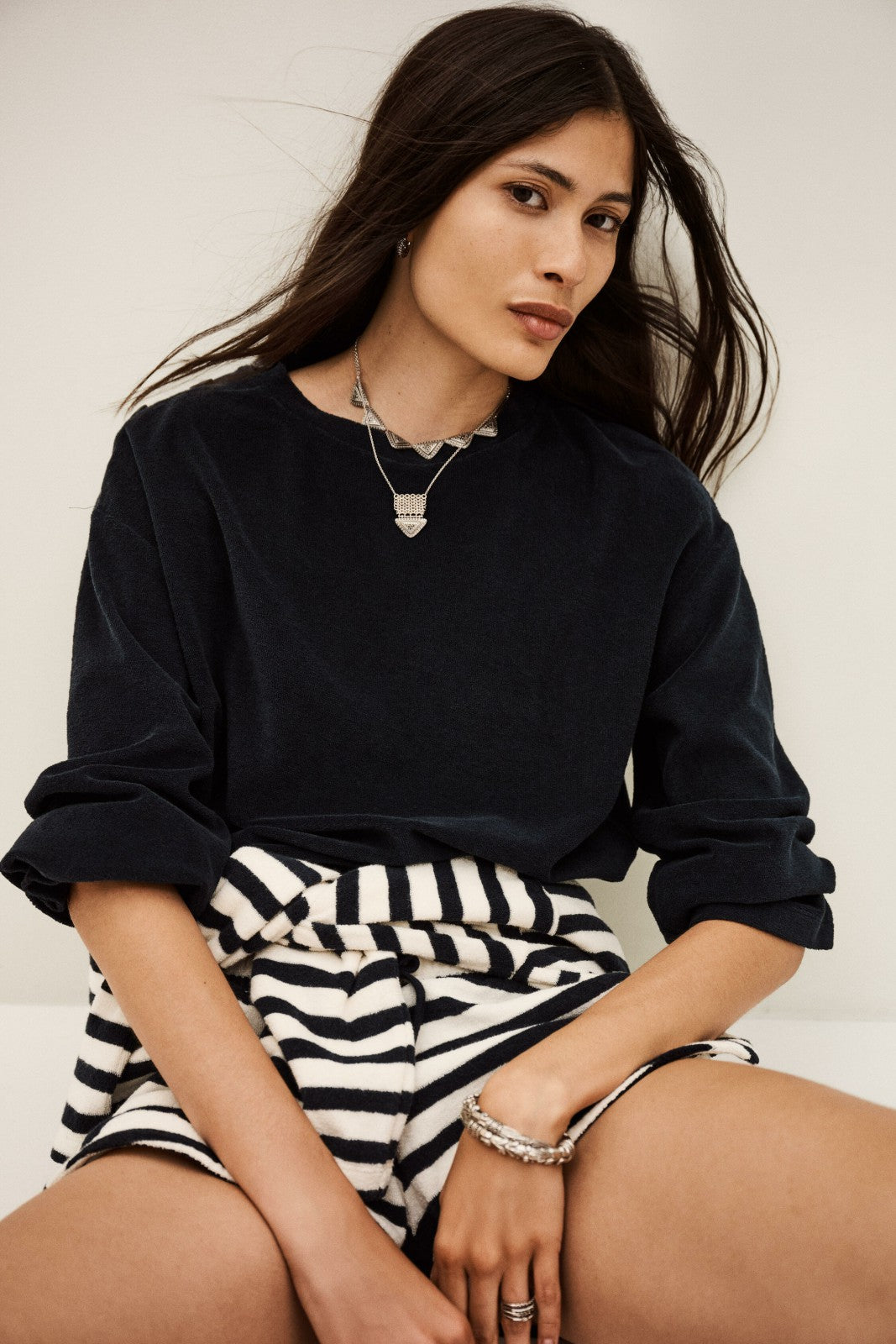 Three-Quarter Sleeve Top Foley Marine