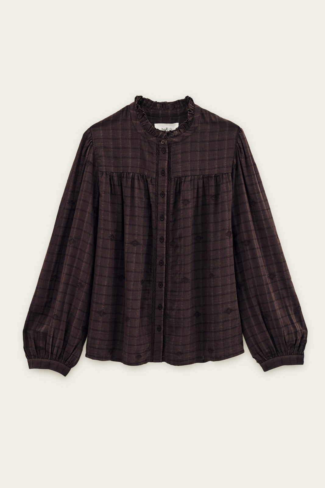 Embroidered Blouse Blouse Chocolat