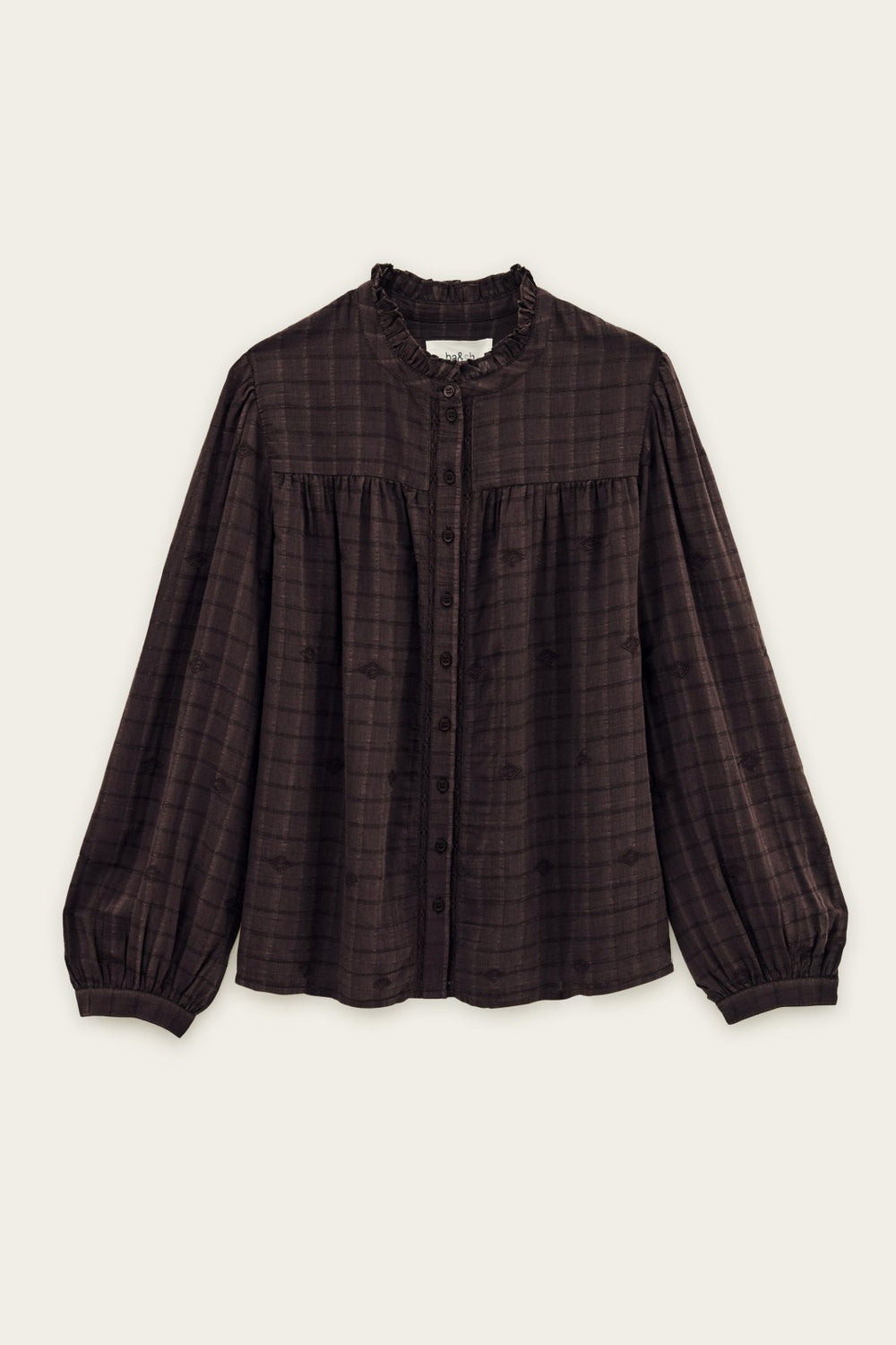 Embroidered Blouse Blouse Chocolat