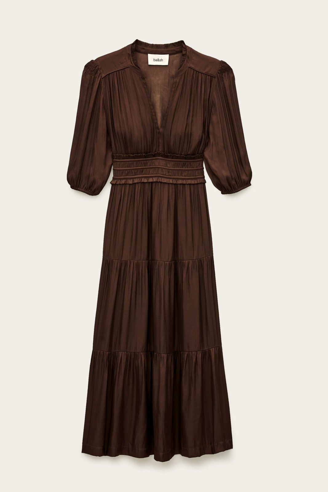 Short Gathered Dress Cleli Chocolat