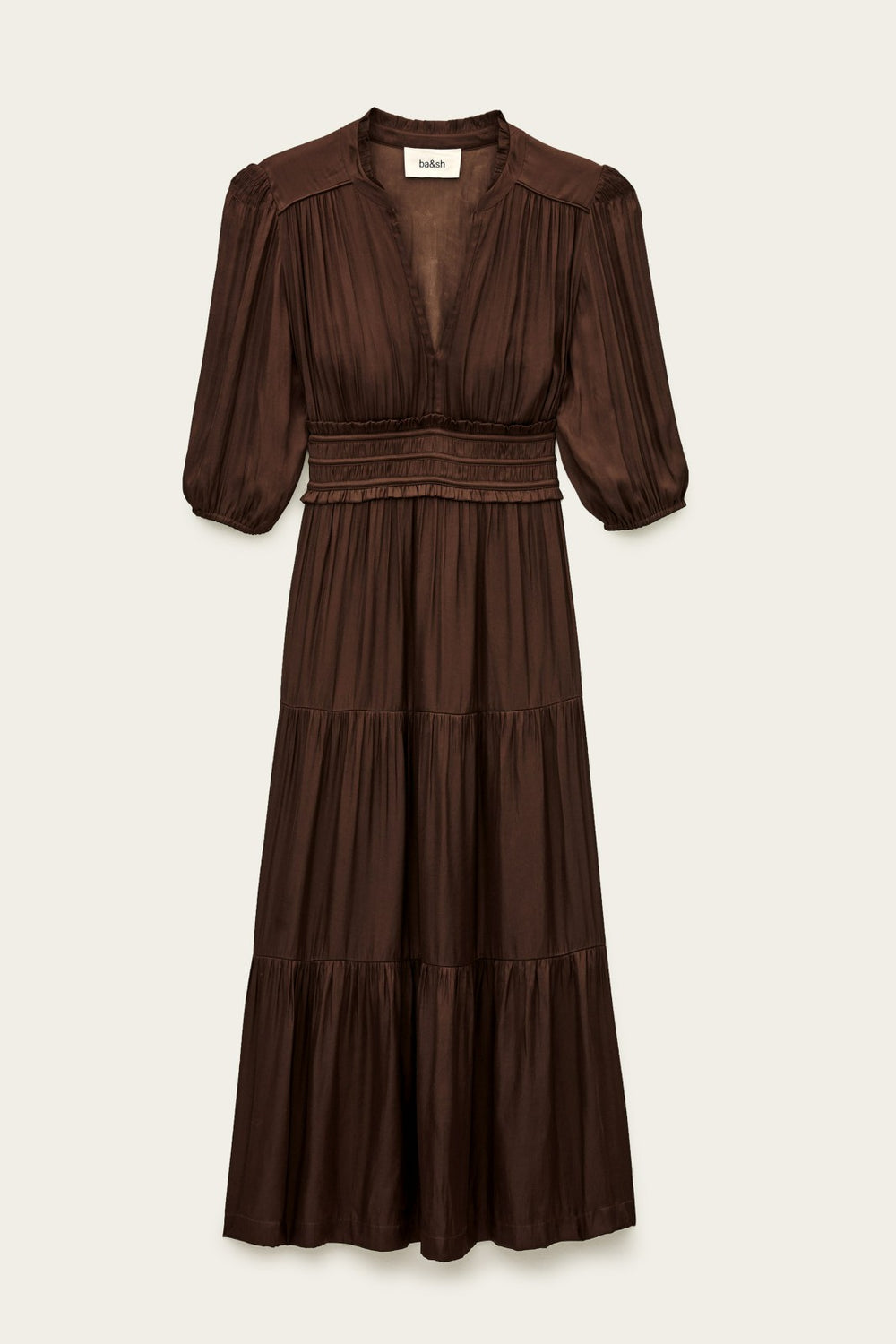 Short Gathered Dress Cleli Chocolat
