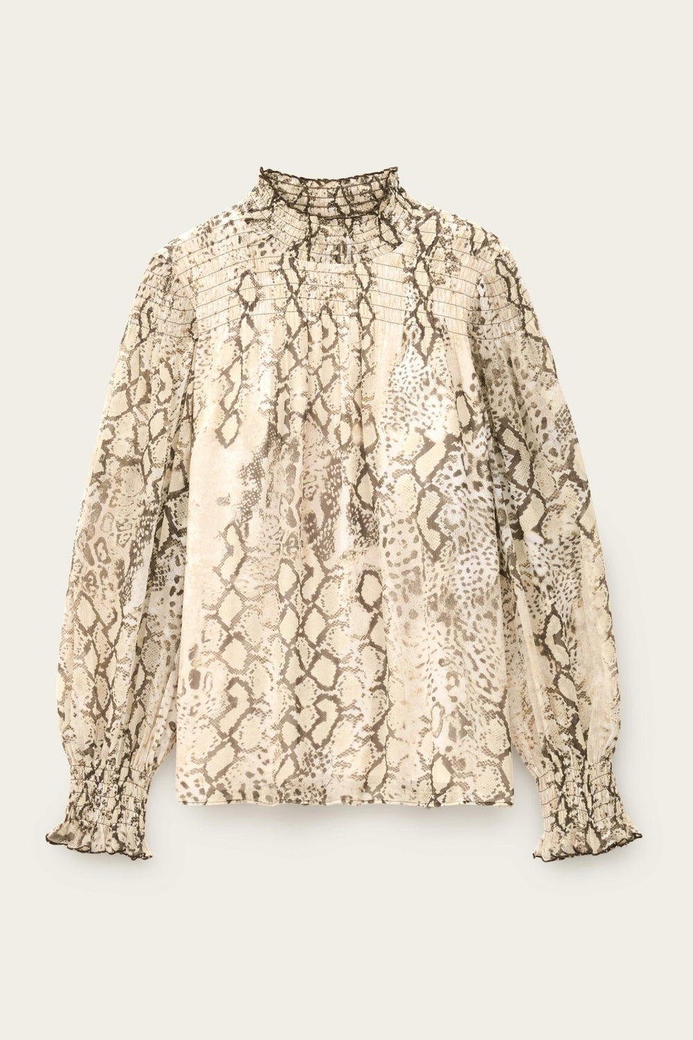 High Neck Blouse Shamy Ecru