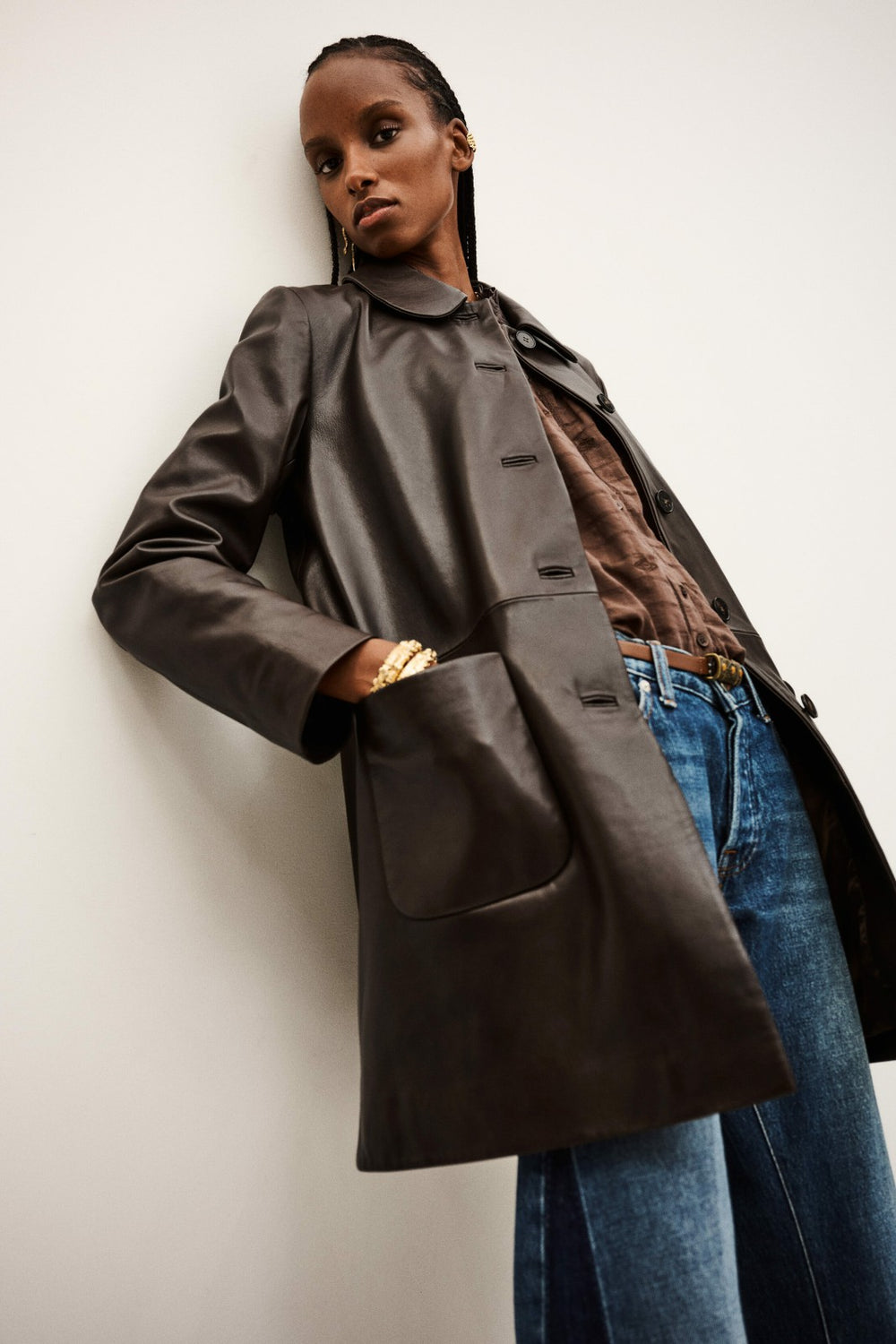 3/4-Length Coat Madie Marron