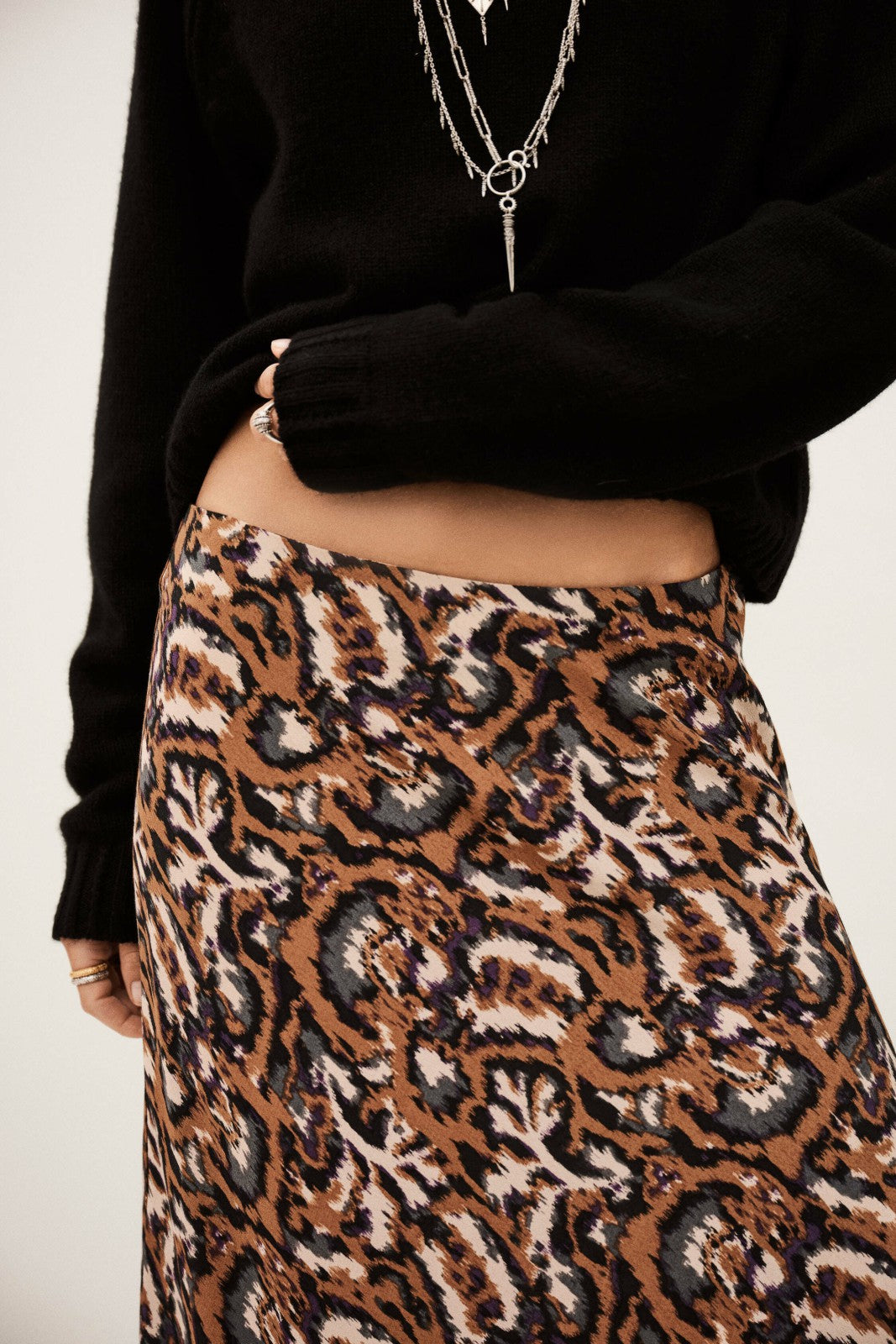 Midi Skirt Onintia Ocre